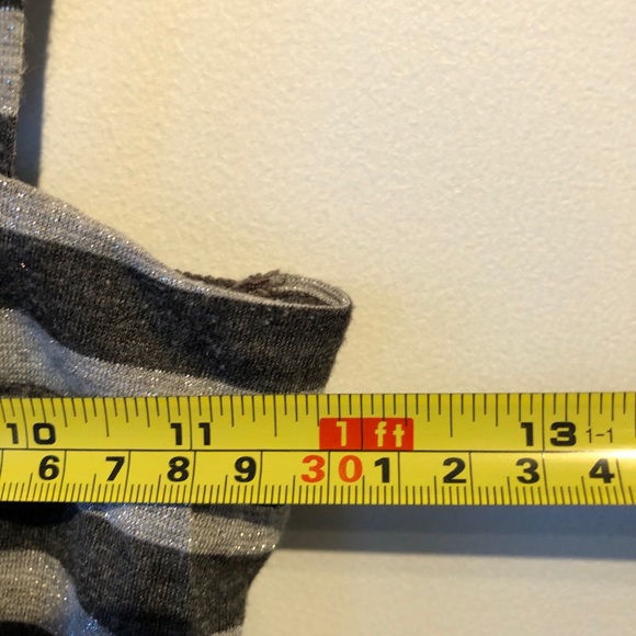 Halter glittery black + silver elastic hem Small - Picture 5 of 6